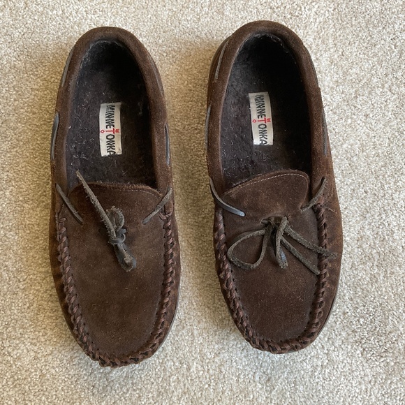 Minnetonka suede slippers size US 9 Mens - Picture 1 of 7
